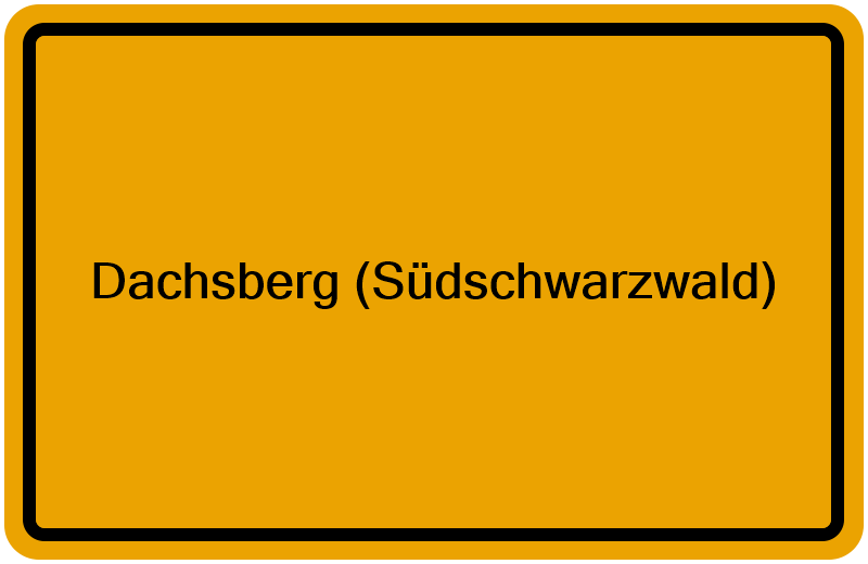Handelsregisterauszug Dachsberg (Südschwarzwald)